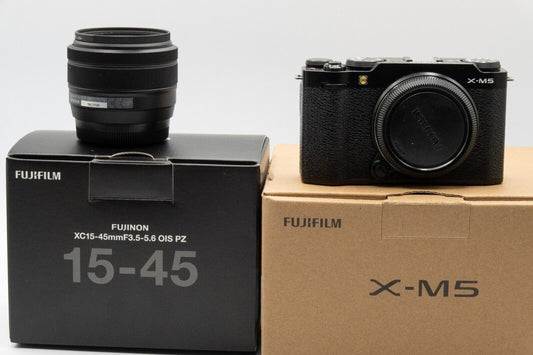 FUJIFILM X-M5 Mirrorless Camera with XC 15-45mm f/3.5-5.6 Lens (black)